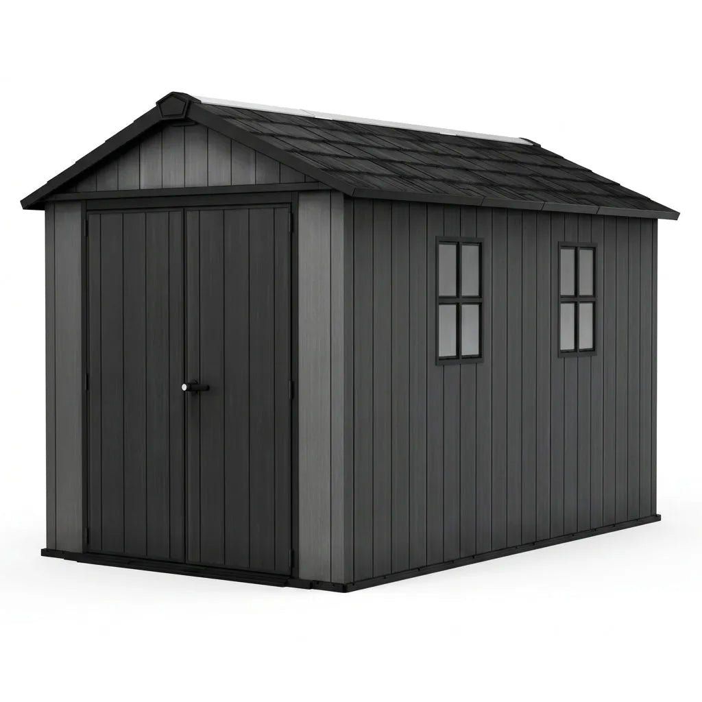 Keter 11’x7.5′ Newton Plus Side Entry Plastic Shed Graphite